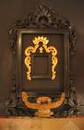 An interesting touch with black on black with gold accents