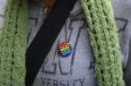 Rainbow button.