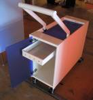 More and more firms are switching to mobile offices. Trolleys like these are hot now.