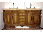 Double sink bathroom vanity with marble top sold for $1,499