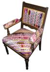 Hand-cut upholstery design by Katherine Wardropper