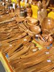 Beautiful kitchen utensils at the weekly market in Le Lavandou