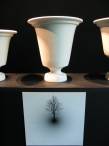 10 sets of 5 paper vases, each made from 700 identical prints.