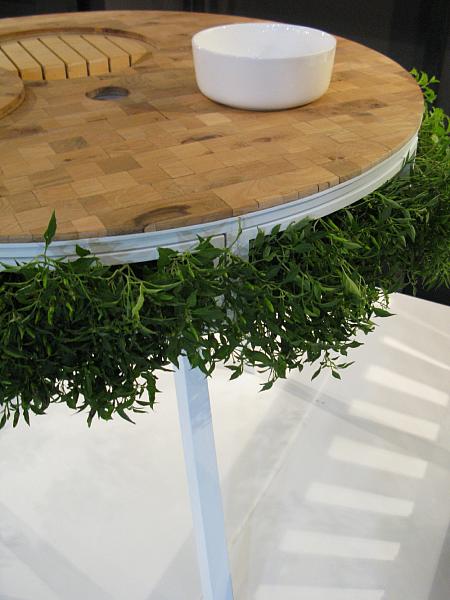 Incorporating plants into furniture design is very popular now