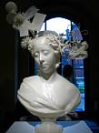 'Bust of Lady Belhaven, 1827' re-imagined with hat by Stephen Jones using 3D printing (additive manufacturing)