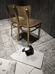 'Carbonium' diamond shaped graphite and hand drawn wallpaper