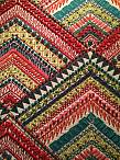 Colorful cotton embroidery creates a festive atmosphere for interiors
