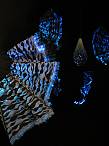 Optic fibers and light emitting textiles by Malin Bobeck of Stockholm, Sweden.